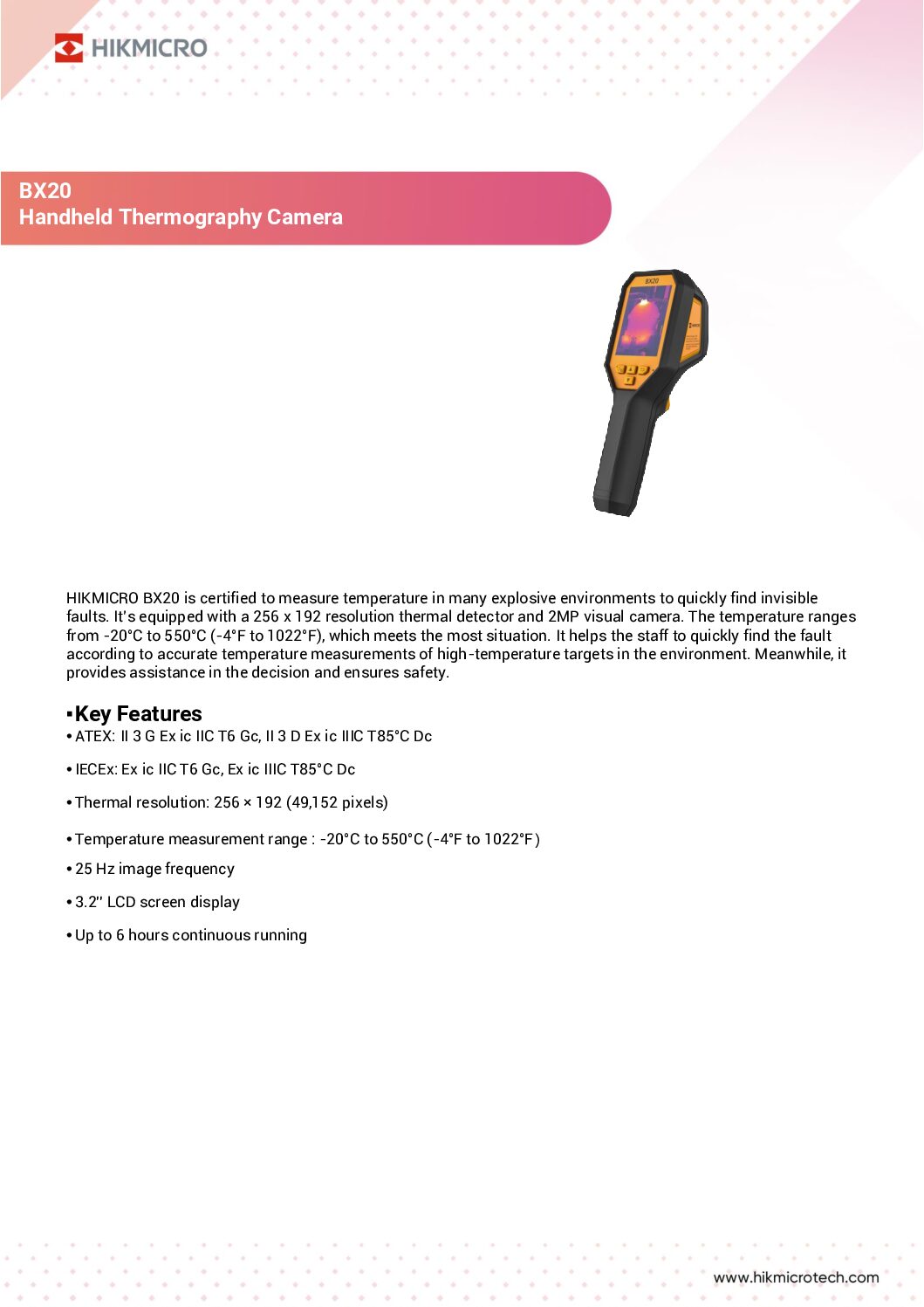 Termo kamera HIKMICRO BX20 Ex - Slika 8